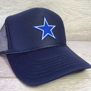 NEW VINTAGE STYLE DALLAS COWBOYS NAVY BLUE TRUCKER HAT CAP ADULT S…